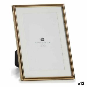 Cornice Portafoto MS610001-MAT GOLD Dorato Cristallo Acciaio (12 Unità)