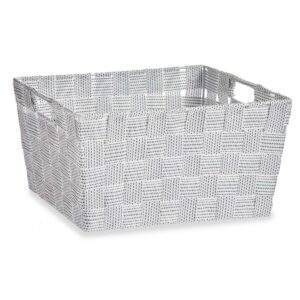 Cestino Multiuso Kipit A3-6883 Bianco Stoffa 30,4 x 14 x 20 cm (18 Unità)