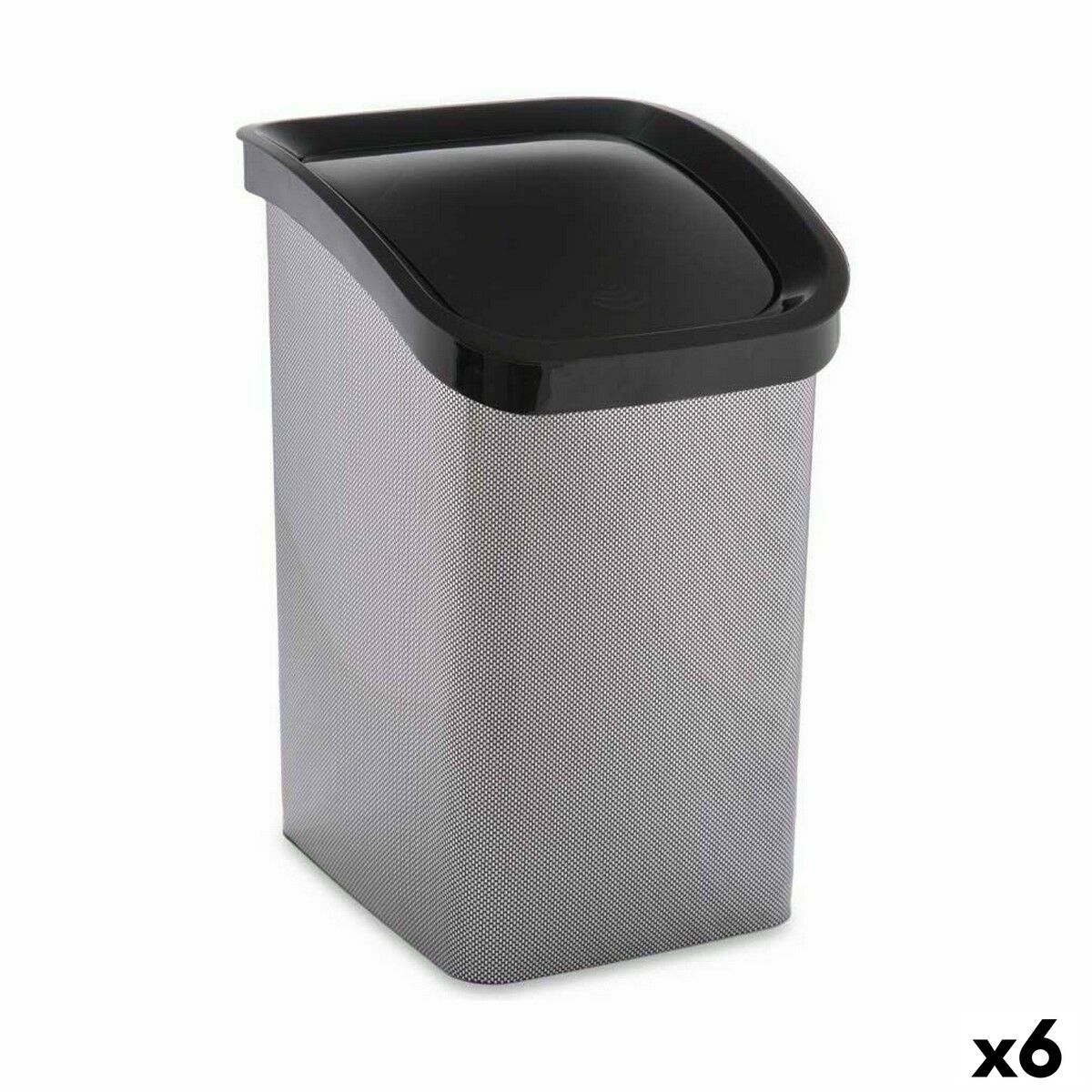 Cestino Berilo D093-2 Grigio scuro Plastica 23 L Oscillante (6 Unità)