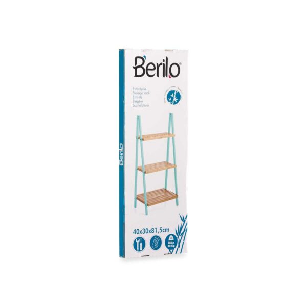 Scaffale da Bagno Berilo WR5504-3-432 Naturale Menta 40,3 x 81,5 x 30 cm