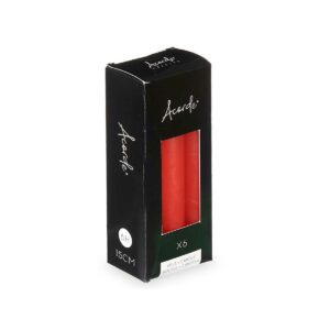 Set di Candele Acorde 123-C-AR Rosso 2 x 2 x 15 cm (12 Unità)
