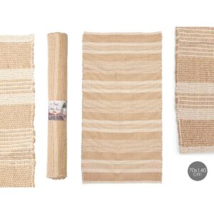 Tappeto NO.01 Bianco Marrone 70 x 140 cm (8 Unità)