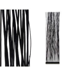 Paravento Varas Nero Legno di salice 50 x 185 x 12 cm