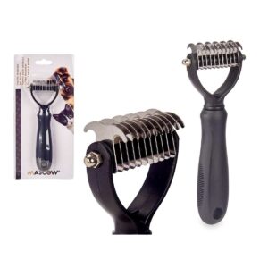 Pettine a Rastrello per Cani Mascow 333 Nero Silicone 6,5 x 17 x 3 cm 12 Unità