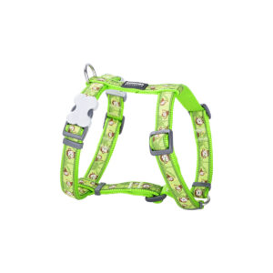 Imbracatura per Cani Red Dingo STYLE MONKEY LIME GREEN 36-54 cm 30-48 cm