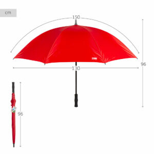 Ombrelli Aktive Rosso Ø 150 cm 150 x 96 x 150 cm (6 Unità)