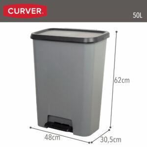 Secchio della spazzatura Curver Grigio scuro Plastica 50 L (5 Unità)