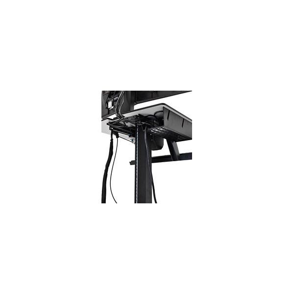 Ergotron WorkFit-C, Dual Sit-Stand Nero, Grigio Pannello piatto Carrello multimediale
