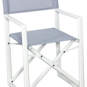Sedia Regista di Alluminio bianco