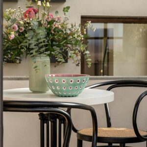 Guzzini - Contenitore 25 cm in San 'Le Murrine' (Verde Matcha- Bianco-Malva)