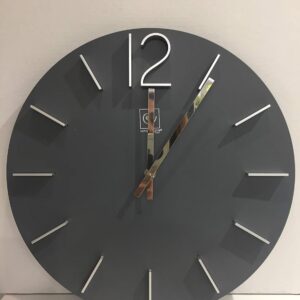 Mascagni Orologio Grigio cm 35 con lancette Acciaio