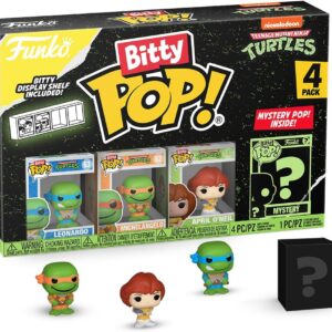 Funko Bitty Pop! Teenage Mutant Ninja Turtles - Leonardo, Michelangelo, April O’Neil E una Mini Figura Misteriosa a Sorpresa - 0.9 Inch (2.2 Cm) - TMNT da Collezione - Idea Regalo - Cake Topper