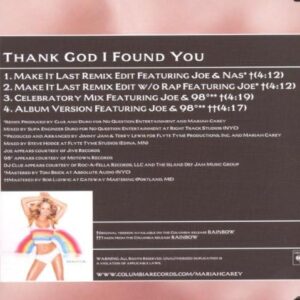 Thank God I Found You(Remix) [Audio CD] Carey Mariah