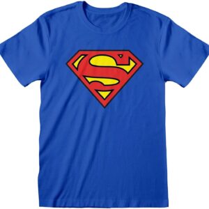 Maglia a Maniche Corte Superman Logo Azzurro Unisex