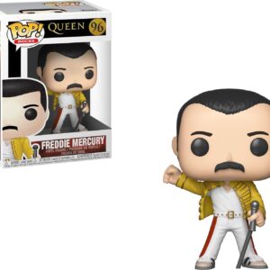 Funko Pop! Rocks: Queen-Freddie Mercury Wembley 1986 - Figura in Vinile da Collezione - Idea Regalo - Merchandising Ufficiale - Giocattoli per Bambini e Adulti - Music Fans