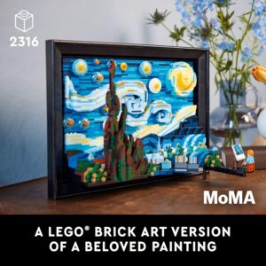 LEGO Ideas 21333 Vincent Van Gogh - Notte stellata, riproduzione di dipinti su tela
