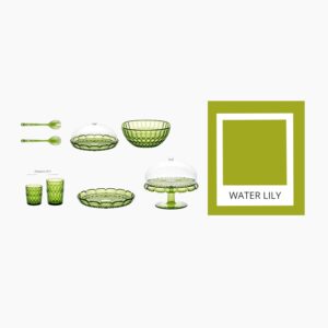Guzzini - Vanity, Posate Insalata, Verde ninfea, in Bio-Based San e Bio-Based SMMA - Acqua