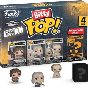 Funko Bitty Pop! Lord Of The Rings - Frodo 4PK E una Mini Figura Misteriosa a Sorpresa - 0.9 Inch (2.2 Cm) da Collezione - Ripiano Espositivo Impilabile Incluso - Idea Regalo - Cake Topper
