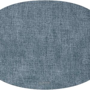 Guzzini - Tiffany, FABRIC Tovaglietta Ovale Double Face - Azzurro Mare, 33 x 48 cm - 22604681