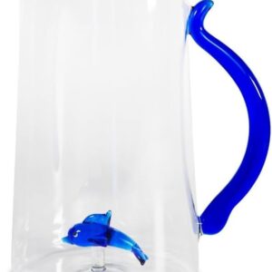 Wd Lifestyle - Caraffa in Vetro Borosilicato 1,5 Litri con Decorazione Interna (Delfino)