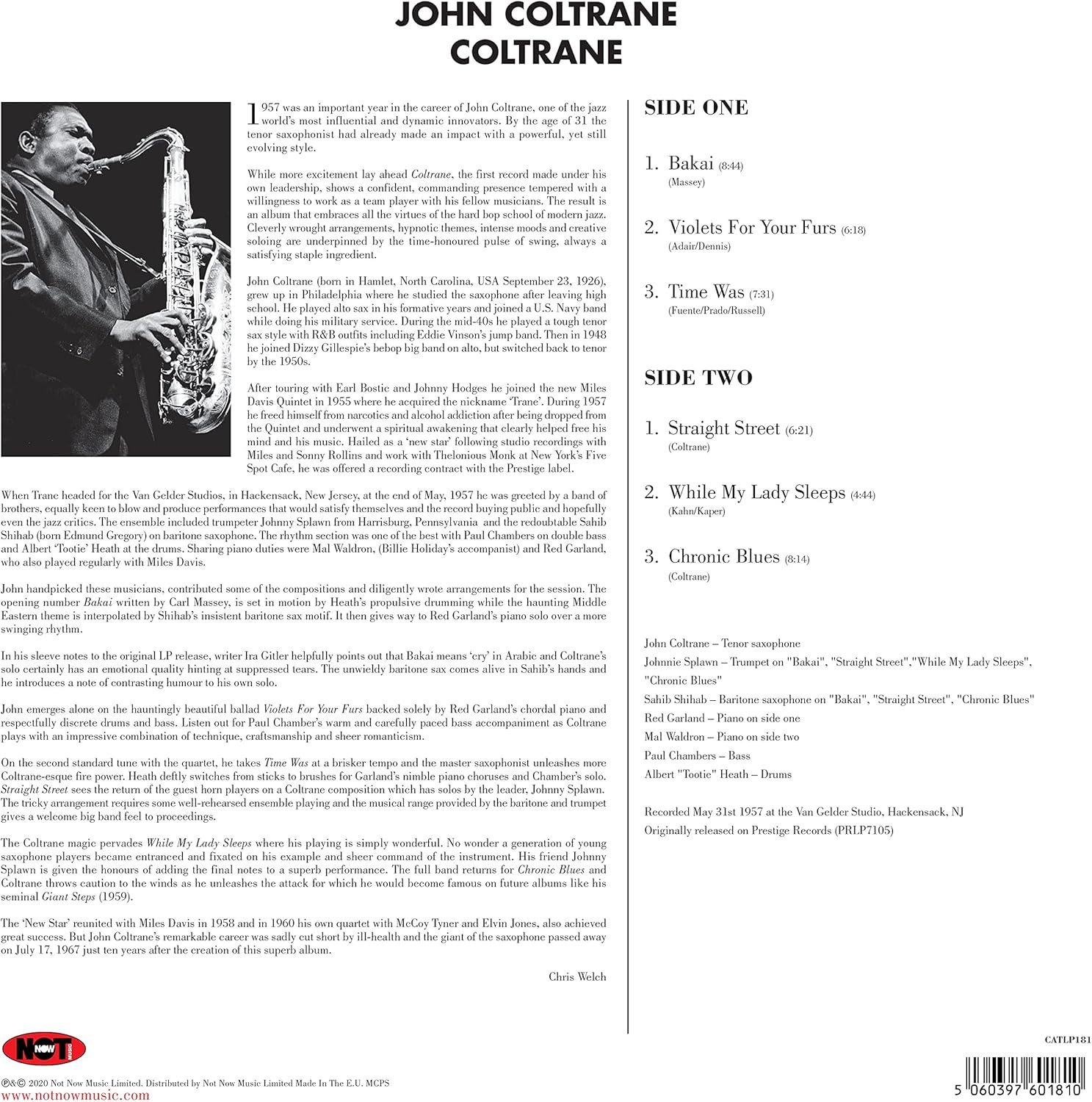 Coltrane (180 Gr.) [Vinile] Coltrane John