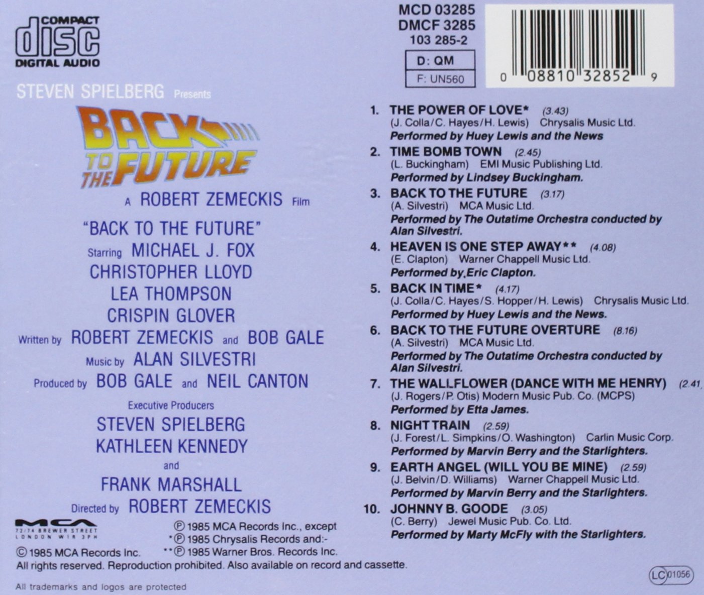 Back to the Future [Audio CD] O.S.T.-Back To The F