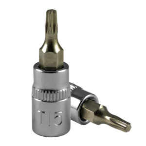TESTE PER MANICO GIRAVITE TORX (TX) 1/4" T10, CROMATA