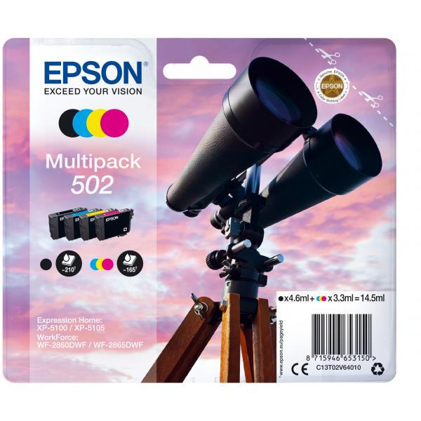 ORIGINAL Epson Multipack nero / ciano / magenta / giallo C13T02V64010 502