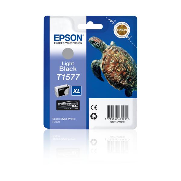 ORIGINAL Epson Cartuccia d'inchiostro lightblack C13T15774010 T1577 XL ~23000 Seiten 25,9ml