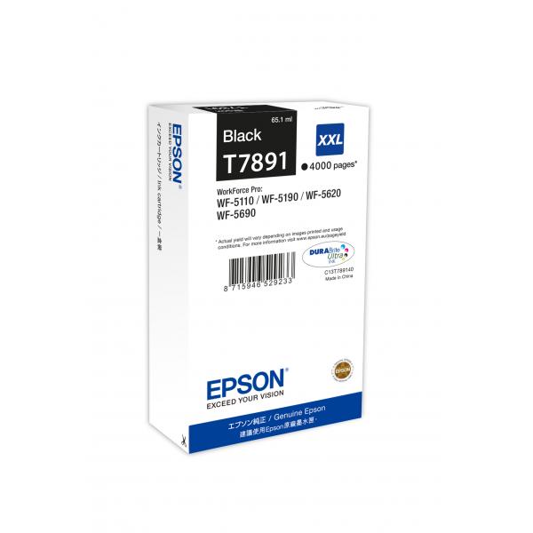ORIGINAL Epson Cartuccia d'inchiostro nero C13T789140 T7891 XXL ~4000 Seiten 65,1ml XXL