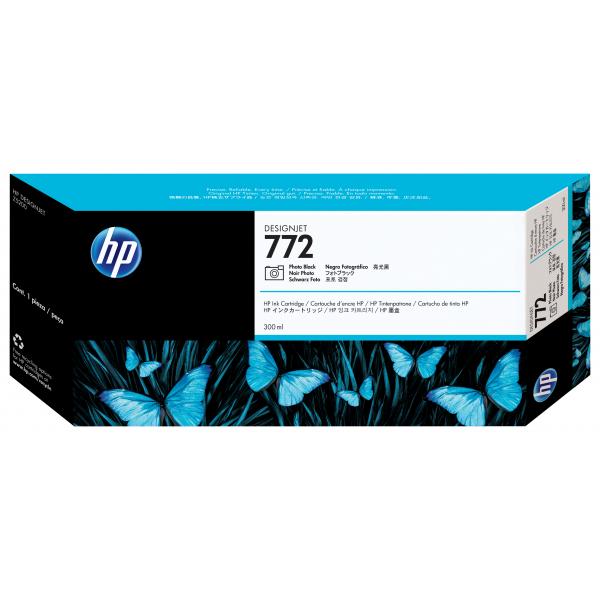 ORIGINAL HP Cartuccia d'inchiostro Nero (Foto) CN633A 772 300ml inchiostro HP Vivera pigmentato