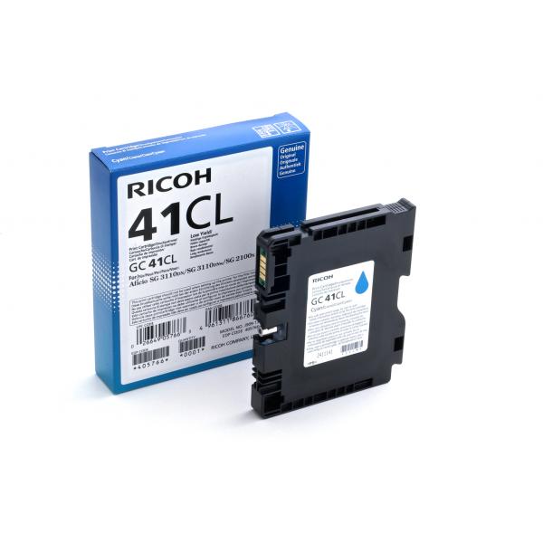 ORIGINAL Ricoh cartuccia gelo ciano GC41CL 405766 ~600 Seiten