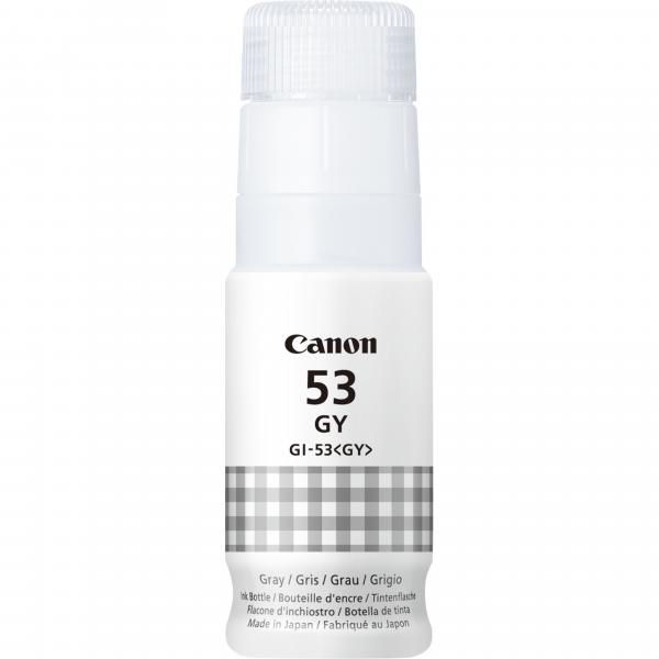ORIGINAL Canon Cartuccia d'inchiostro Grigio GI-53gy 4708C001 ~8000 Seiten 60ml Flacone d'inchiostro grigio GI-53GY