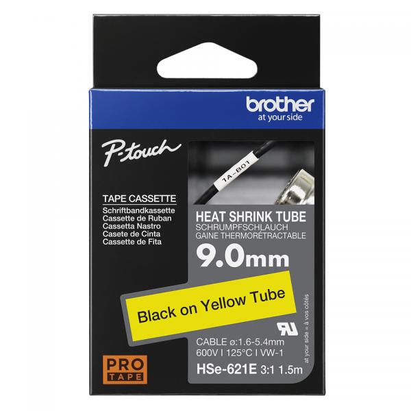 ORIGINAL Brother Nastro Nero su giallo HSe-621E