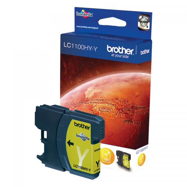 ORIGINAL Brother Cartuccia d'inchiostro giallo LC1100HYY LC-1100HY ~750 Seiten