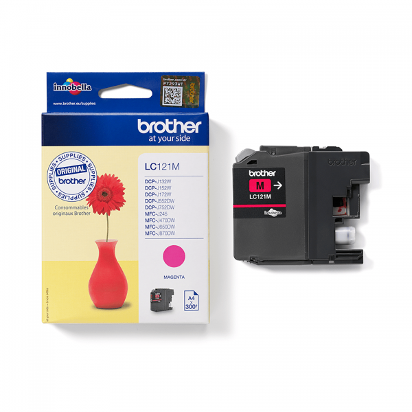 ORIGINAL Brother Cartuccia d'inchiostro magenta LC121M LC-121 ~300 Seiten 3,9ml