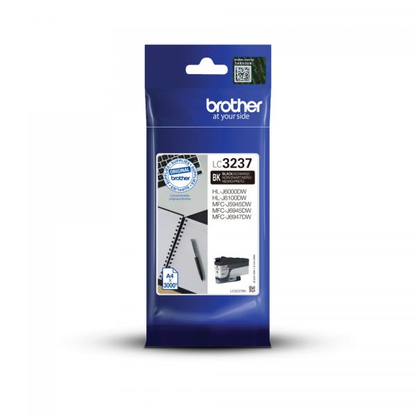 ORIGINAL Brother Cartuccia d'inchiostro nero LC3237BK LC-3237BK ~3000 Seiten