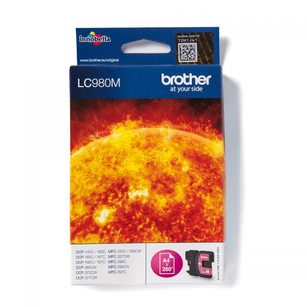 ORIGINAL Brother Cartuccia d'inchiostro magenta LC980M LC-980 ~260 Seiten