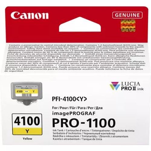 ORIGINAL Canon Cartuccia d'inchiostro giallo PFI-4100y 6780C001 80ml
