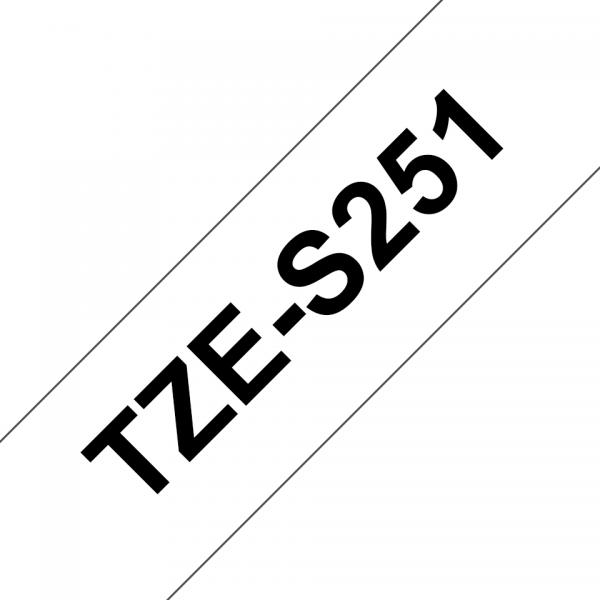 ORIGINAL Brother Nastro Nero su bianco TZe-S251 TZ-S251 24 mm x 8 m, laminato