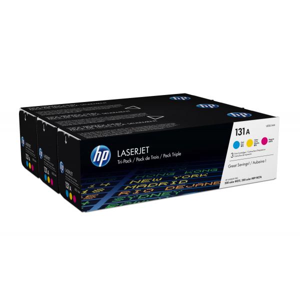 ORIGINAL HP Multipack ciano / magenta / giallo U0SL1AM 131A CF211A + CF212A + CF213A