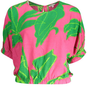 DESIGUAL T-SHIRT MANICHE CORTE DONNA ROSA