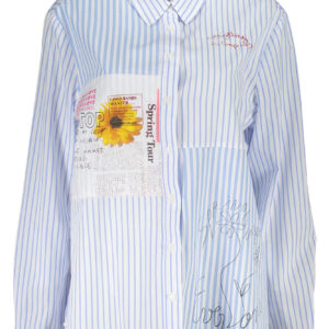 DESIGUAL CAMICIA MANICHE LUNGHE DONNA AZZURRO