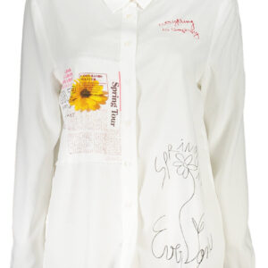 DESIGUAL CAMICIA MANICHE LUNGHE DONNA BIANCO
