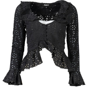 DESIGUAL CAMICIA MANICHE LUNGHE DONNA NERO