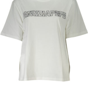PATRIZIA PEPE T-SHIRT MANICHE CORTE DONNA BIANCO