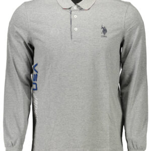 U.S. POLO POLO MANICHE LUNGHE UOMO GRIGIO