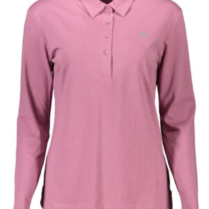U.S. POLO POLO MANICHE LUNGHE DONNA ROSA