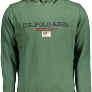 U.S. POLO FELPA SENZA ZIP UOMO VERDE