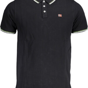 NORWAY 1963 POLO MANICHE CORTE UOMO NERO